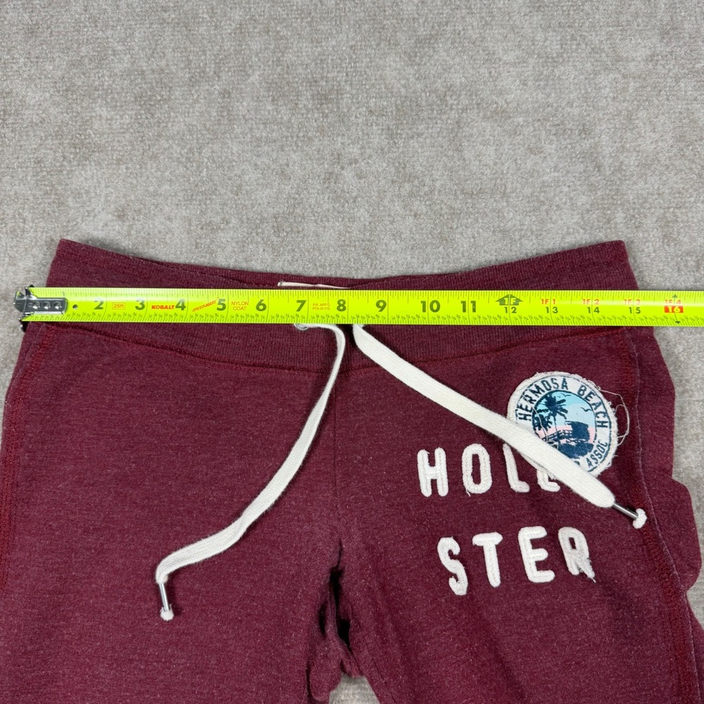 ❤️Hollister Beach Vintage Y2k Sweatpants Red Maroon Burgundy Low Rise Waist❤️ - Picture 4 of 7